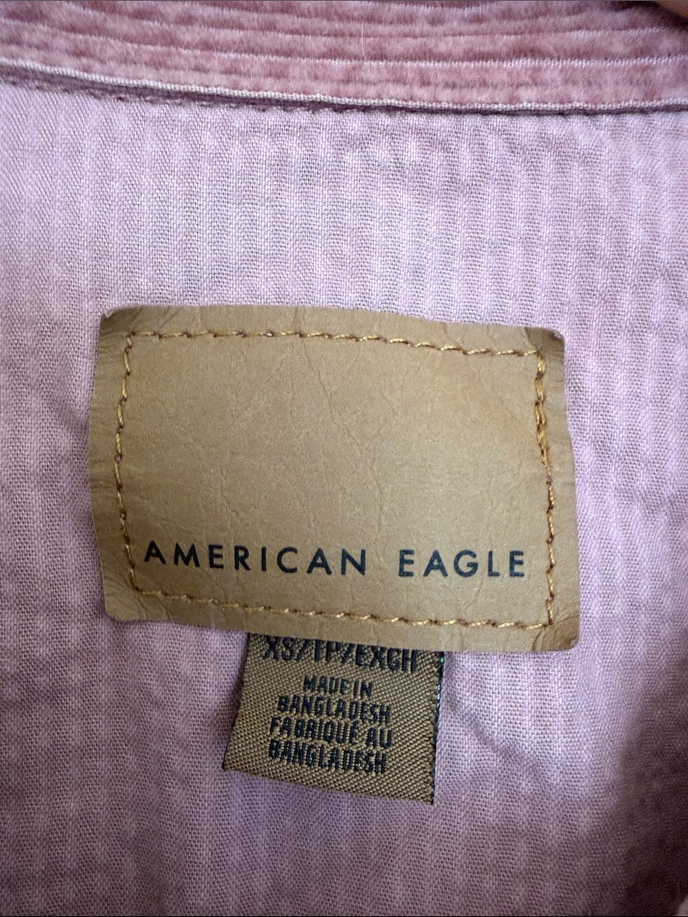 American Eagle Dusty Rose Corduroy Trucker Jacket | Women's XS - Picture 3 of 3
